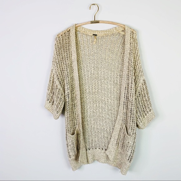 Free people gone fishing openknit slouchy cardigan - Picture 2 of 7